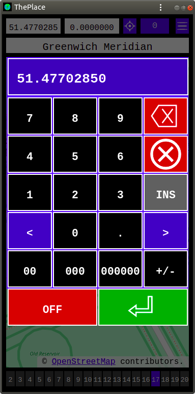 ThePlace - Coordinates Keyboard